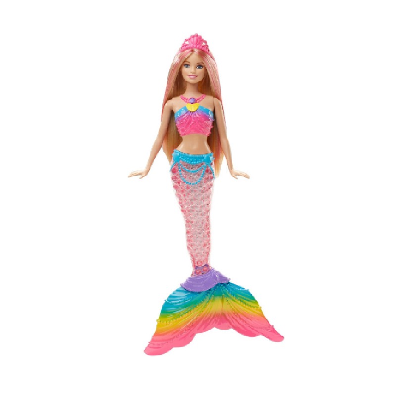 barbie 芭比娃娃 rainbow lights mermaid doll 彩虹灯美人鱼玩具