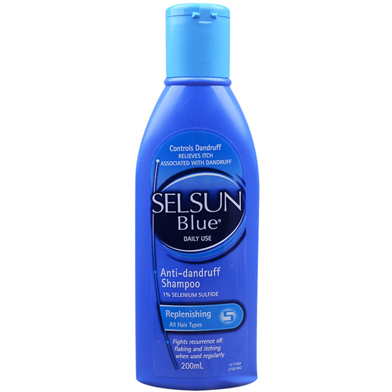 澳洲selsun blue 保湿去屑洗发水 200ml 蓝色 控油止痒