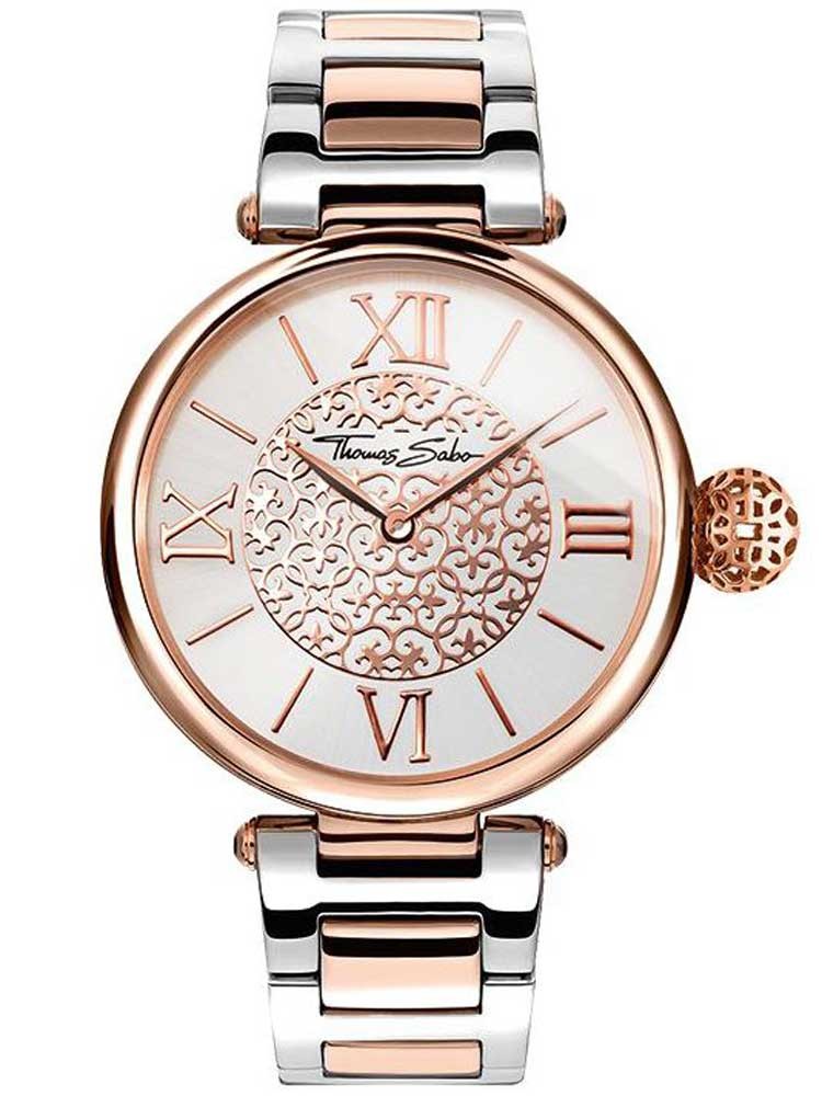 thomas sabo ladies karma two tone watch wa0257-277-201