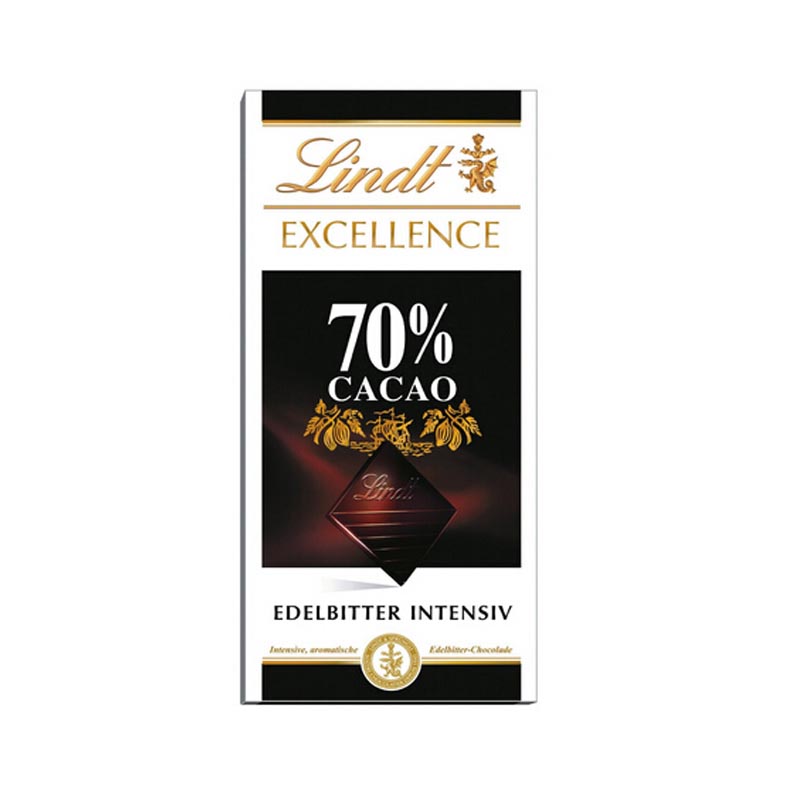 德國直郵 lindt 瑞士蓮 70%可可黑巧克力排塊 100g