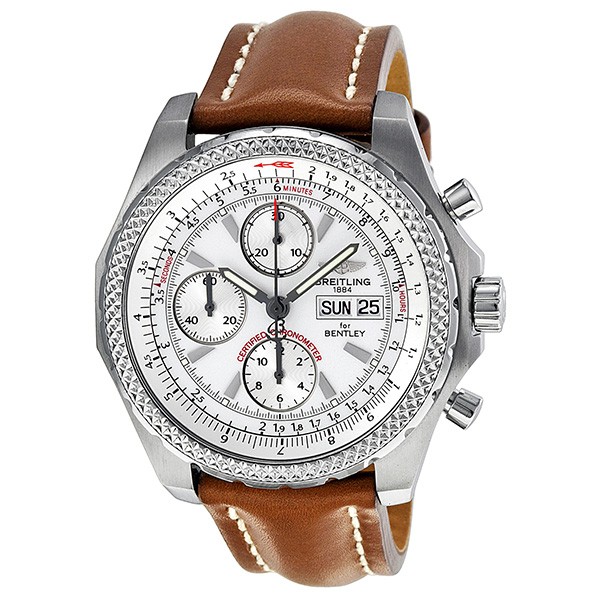 bentley gt racing chronograph automatic silver dial mens watch